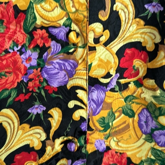 Vintage 1980’s Rich Patterned Pajama Set Dora C Size Medium/Large - Picture 8 of 9